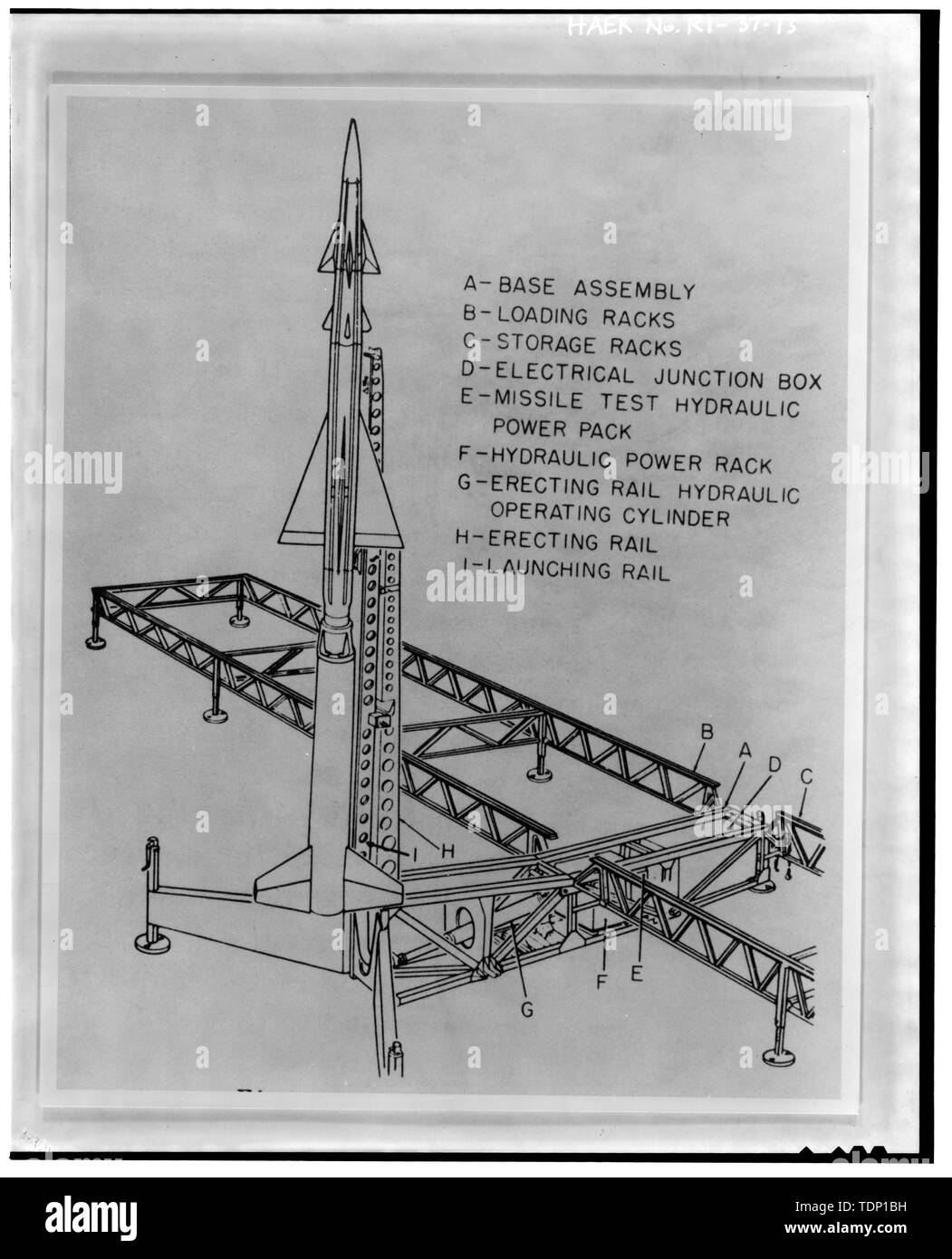 Photocopy of drawing of missile launcher from Procedures and