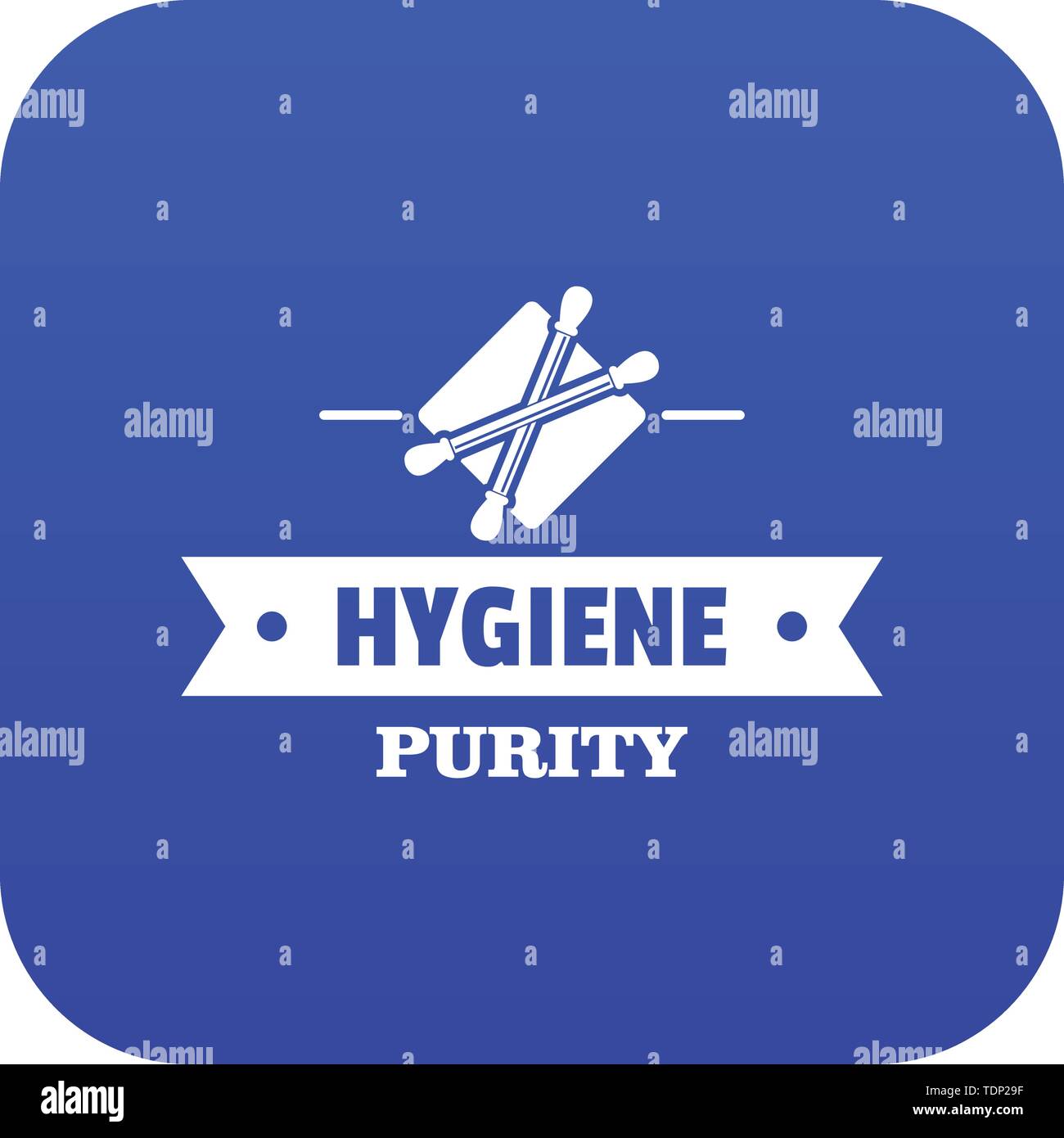 Hygiene ear icon blue vector Stock Vector Image & Art - Alamy