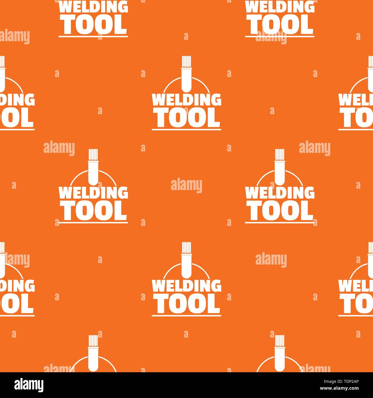 Welder worker pattern vector orange Stock Vector