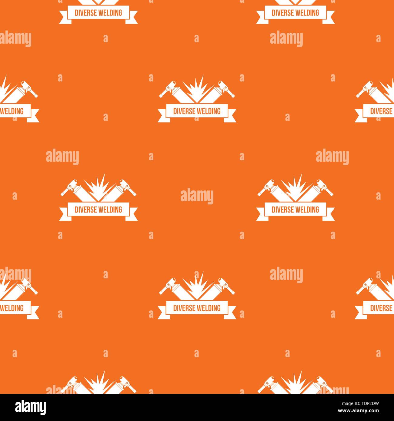 Welding tool pattern vector orange Stock Vector