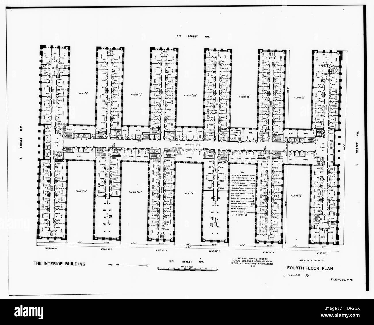 Photocopy Of Measured Drawing From National Record Center