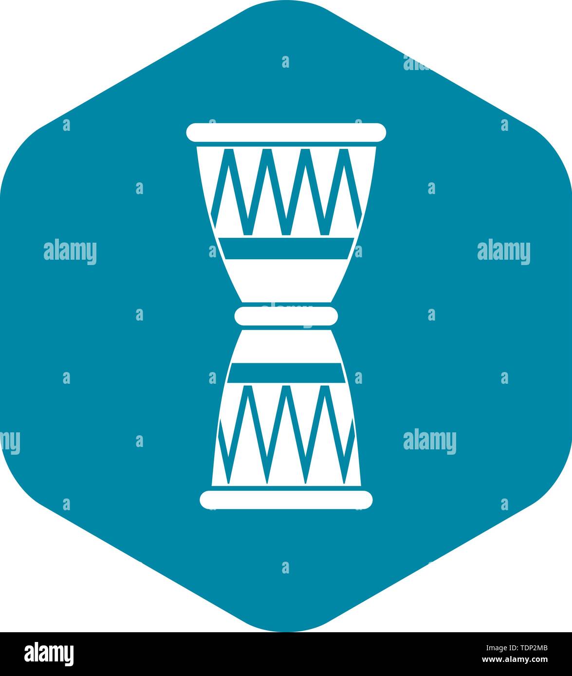 African drum icon, simple style Stock Vector