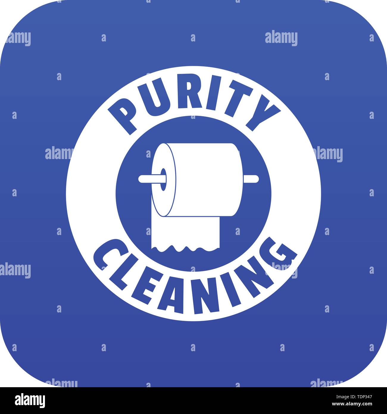 Cleaning toilet icon blue vector Stock Vector Image & Art Alamy