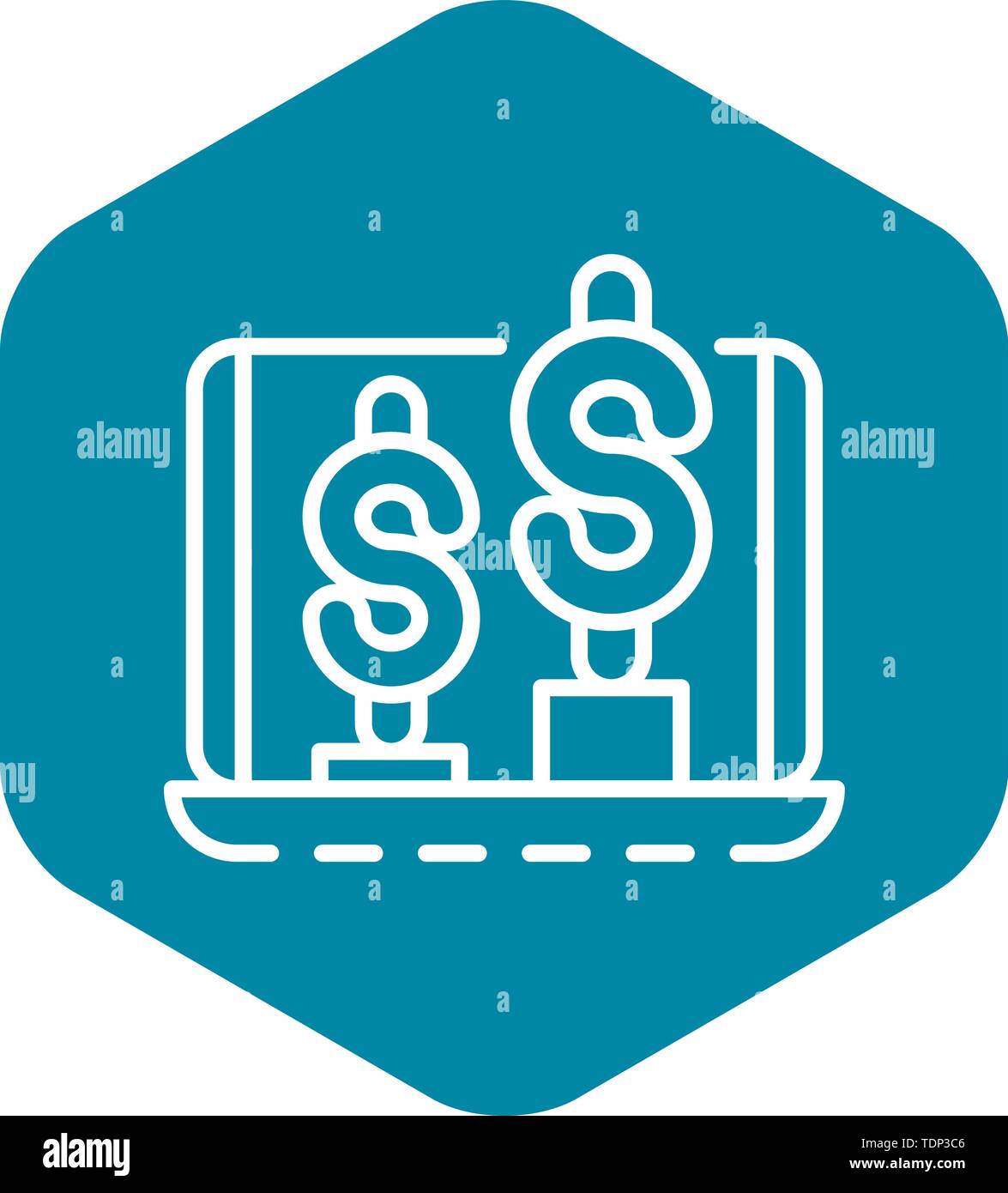 Money graph up icon, outline style Stock Vector Image & Art - Alamy