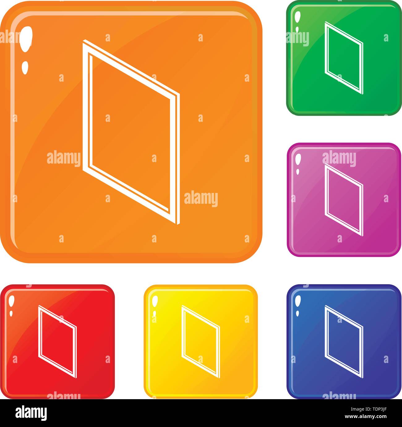 Metal-plastic window frame icons set vector color Stock Vector Image ...