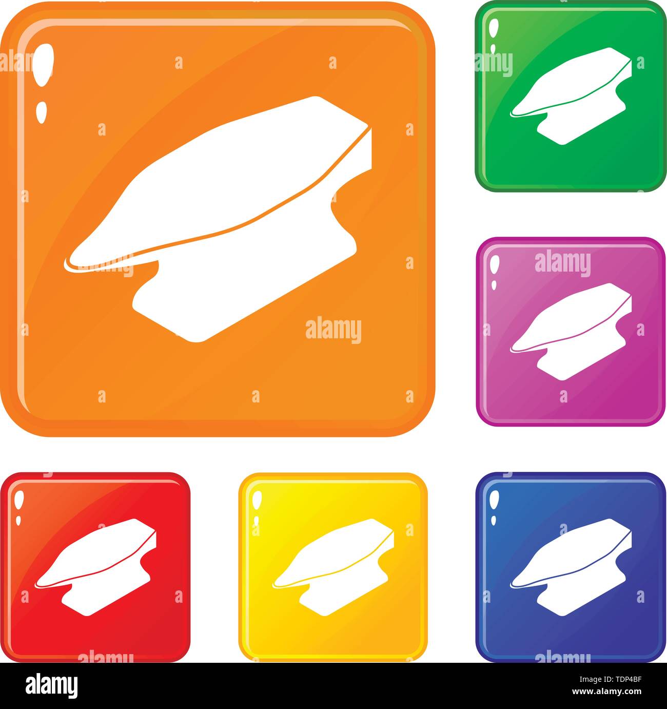 Anvil icons set vector color Stock Vector