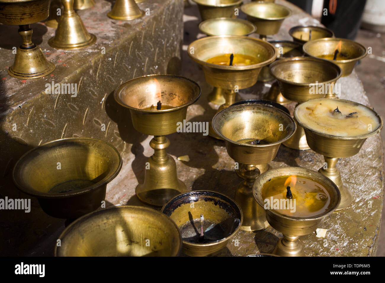 Tibetan ghee lamp Stock Photo Alamy