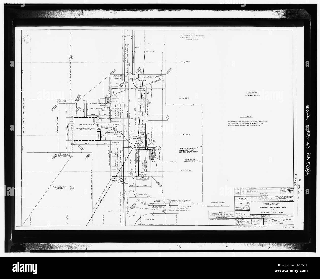 Photocopy of drawing (1958 civil engineering drawing by the Ralph M