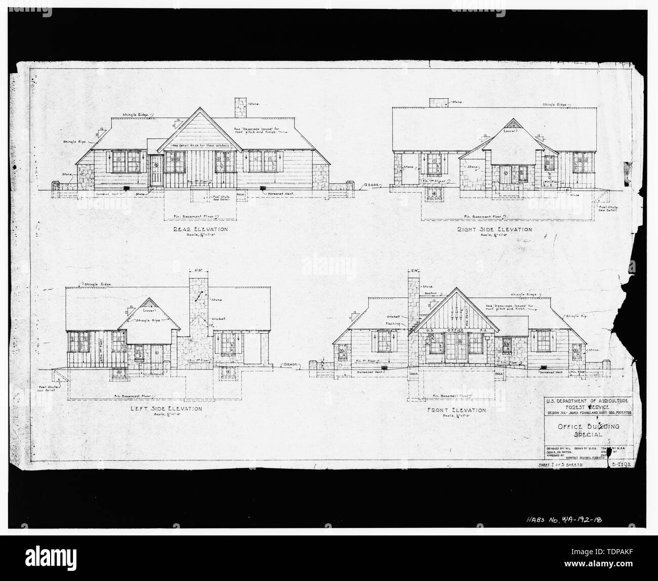 Photocopy of drawing (8 x 10 inch reduction of undated 24 x 36 inch