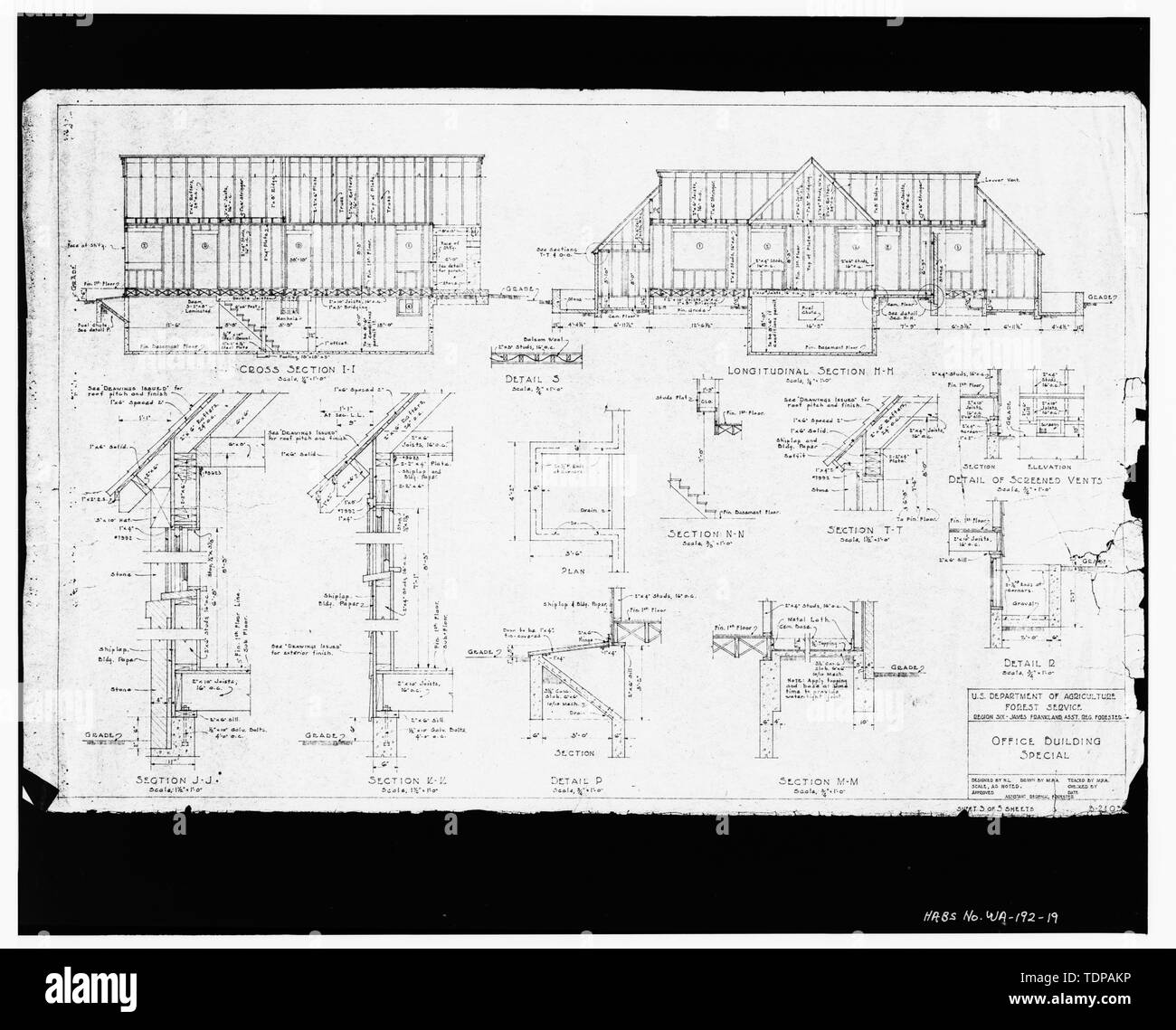 Photocopy of drawing (8 x 10 inch reduction of undated 24 x 36 inch