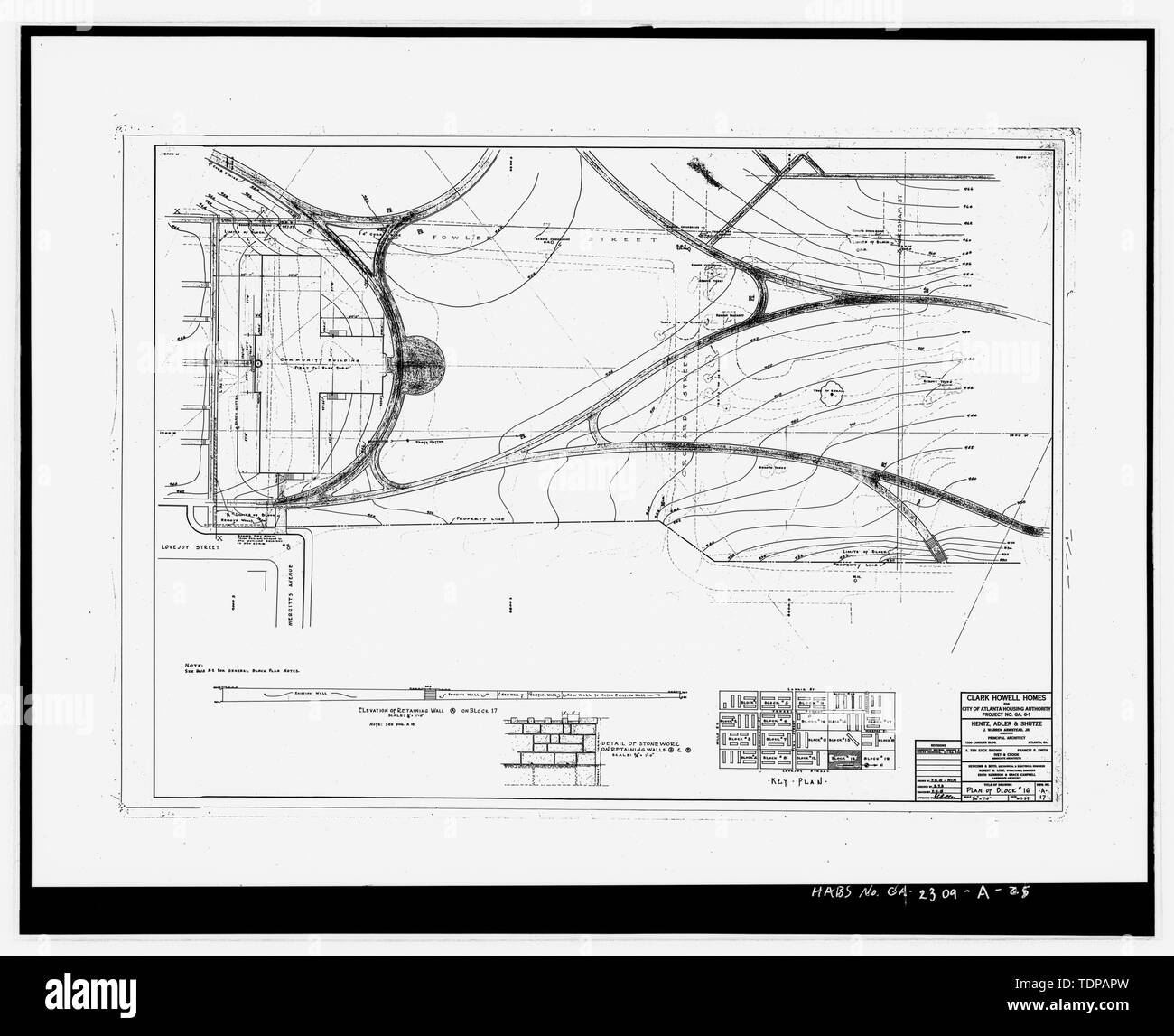 Photocopy of drawing (June 1, 1939 architectural drawing by Heintz, Adler and Schutze, in