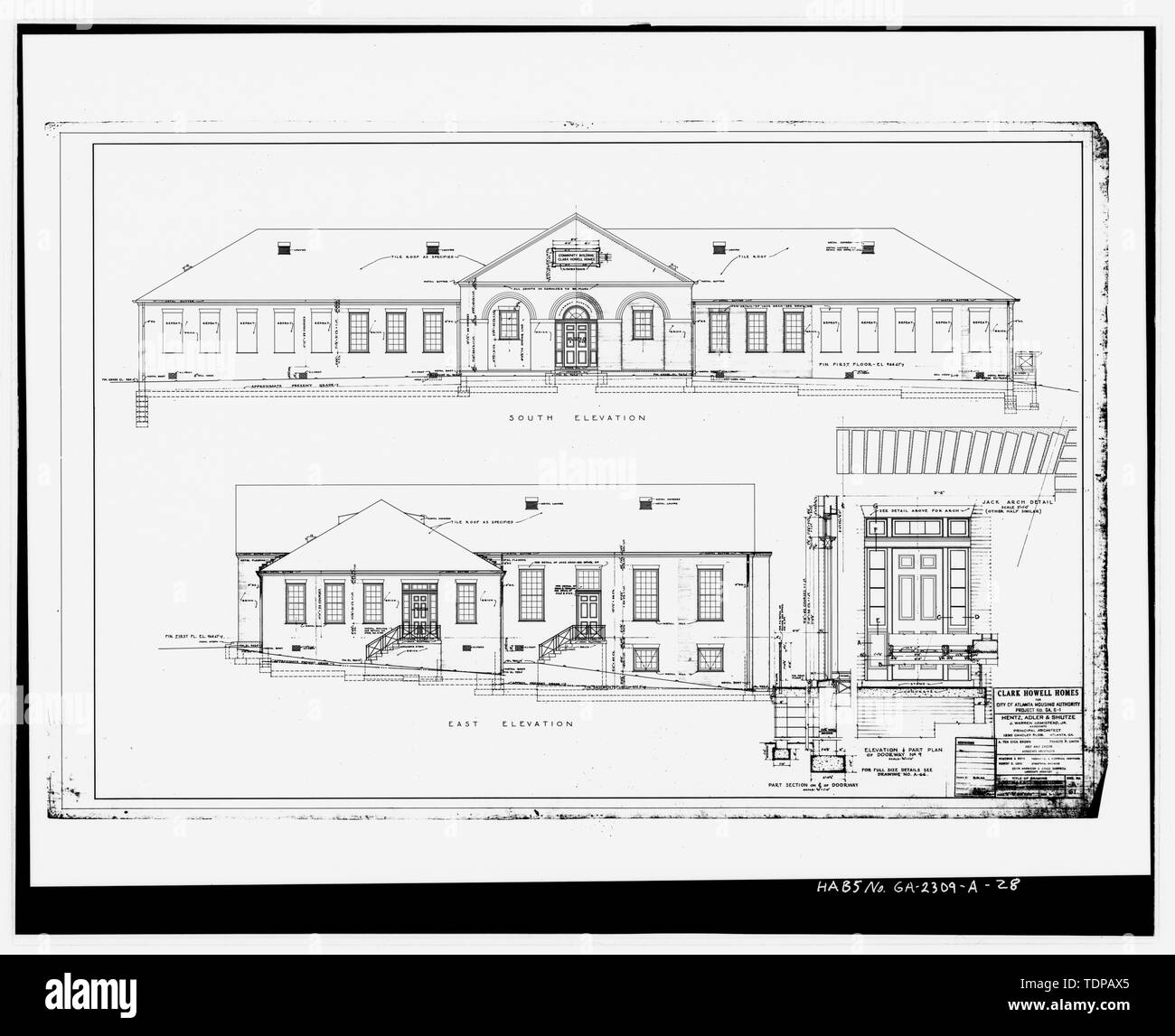 Photocopy of drawing (March 1, 1940 architectural drawing by Heintz, Adler and Schutze, in