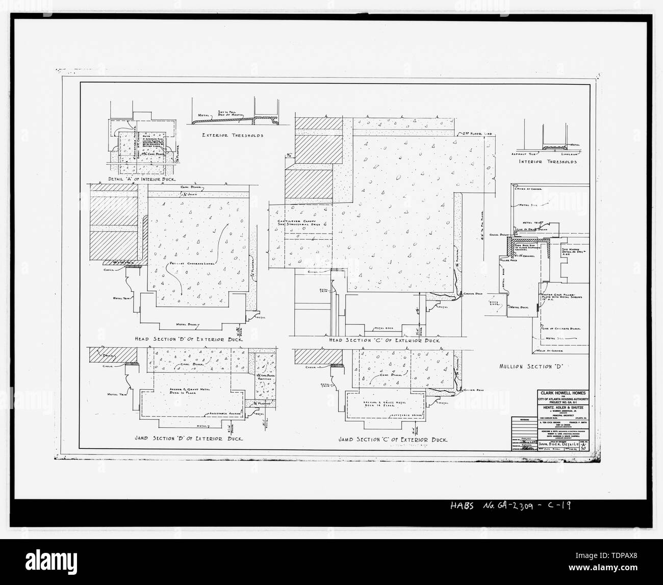 Photocopy of drawing (May 24, 1939 architectural drawing by Heintz, Adler and Schutze, in