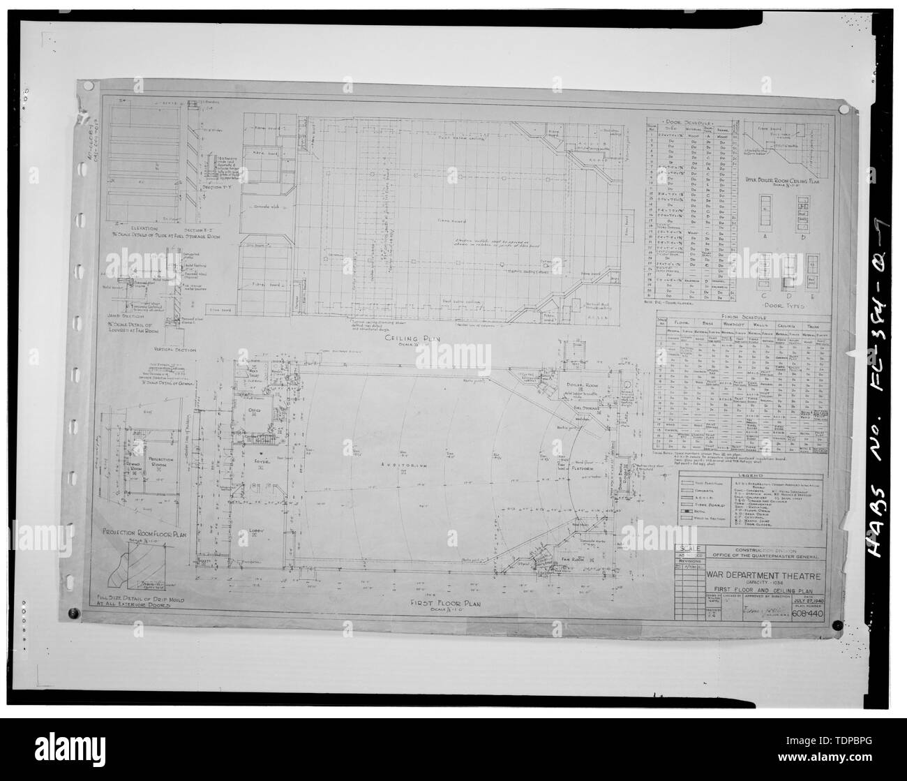 Photocopy Of Drawing Original Drawing Of War Department Theater