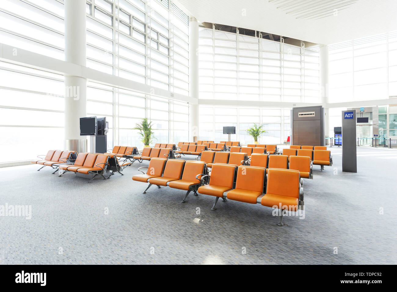 Modern airport design hall interior Stock Photo - Alamy