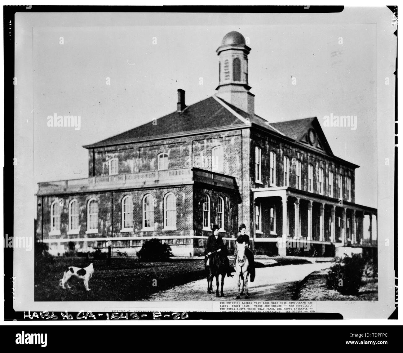 original located at Mare Island Archives). Original photographer unknown.  Building 47; CA. 1870 - Mare Island Naval Shipyard, Old Administrative  Offices, Eighth Street, north side between Railroad Avenue and Walnut  Avenue, Vallejo,