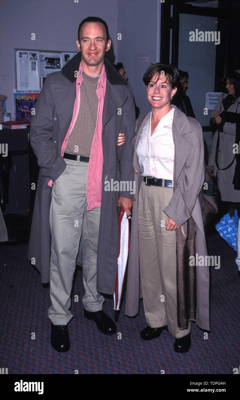 Apr 08, 1999; Los Angeles, CA, USA; Tom Hank's brother JIM HANKS & wife  CARRIE @ the 'Blood Type' movie premiere.. (Credit Image: Chris Delmas/ZUMA  Wire Stock Photo - Alamy