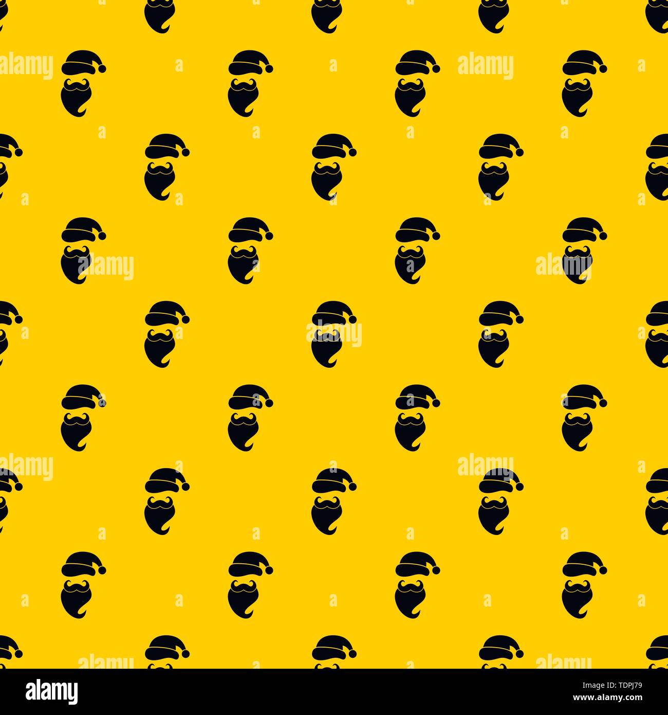 Santa hat, mustache and beard, simple style Stock Vector Image & Art ...