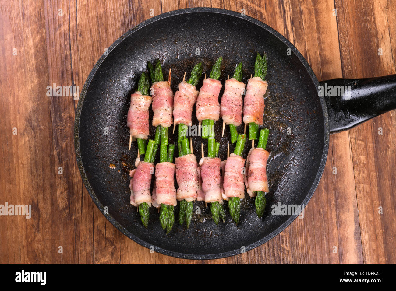 Bacon asparagus roll Stock Photo Alamy