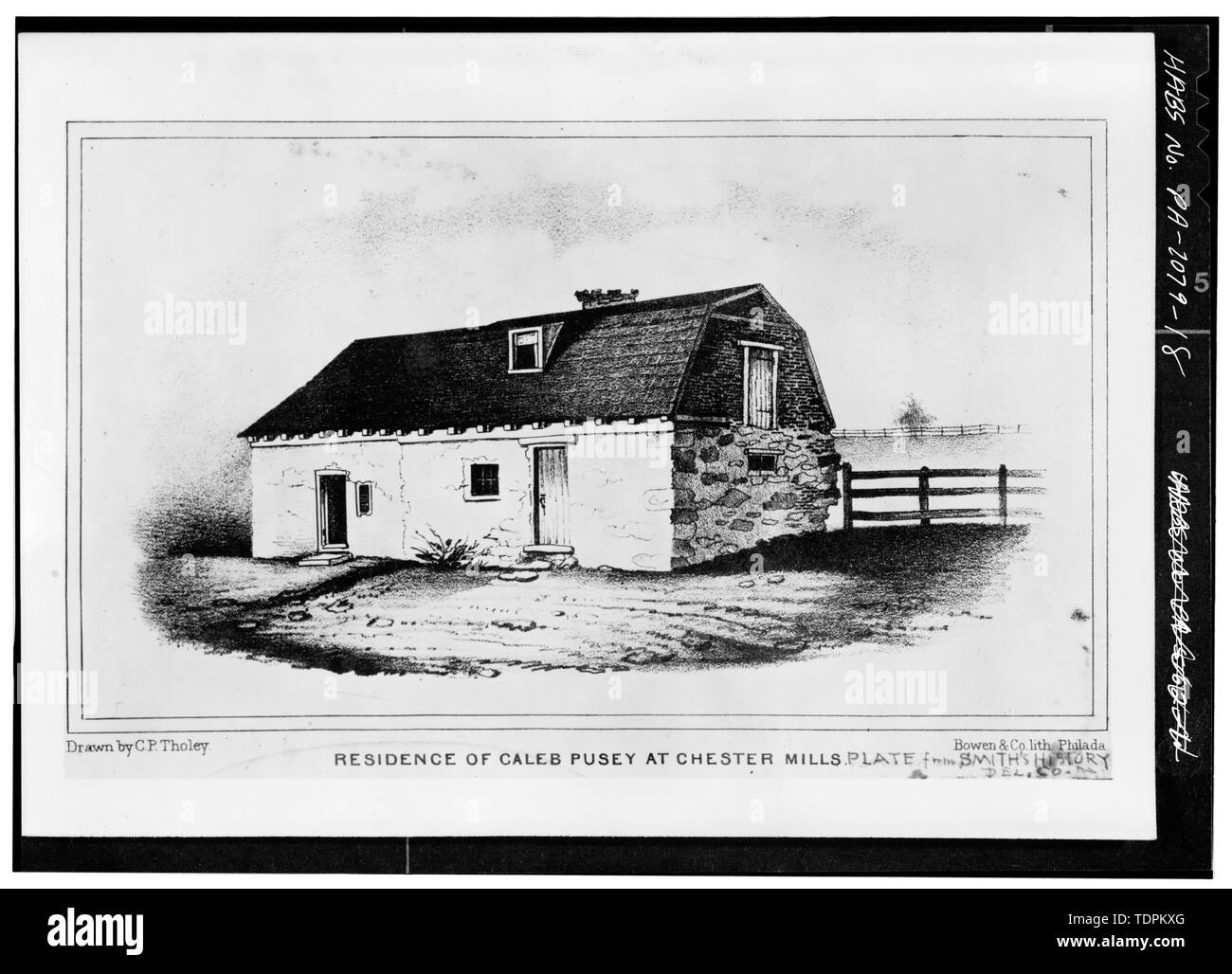 Photocopy of print (Original in Smith's History of Delaware County