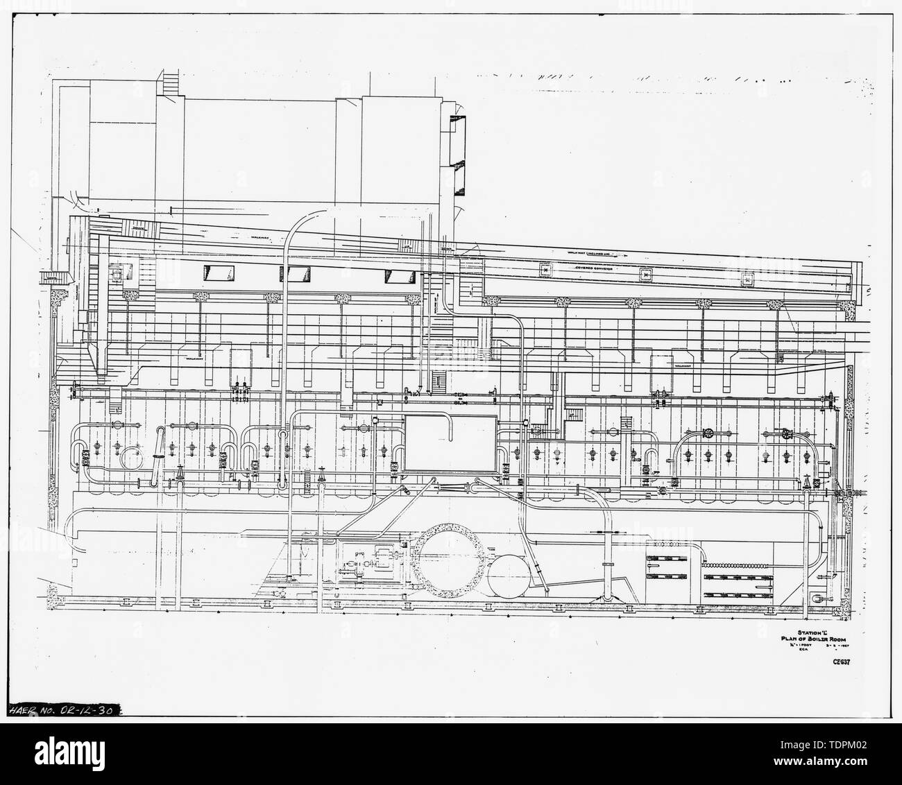 Photocopy Of Scale Drawing From Station L Office Files