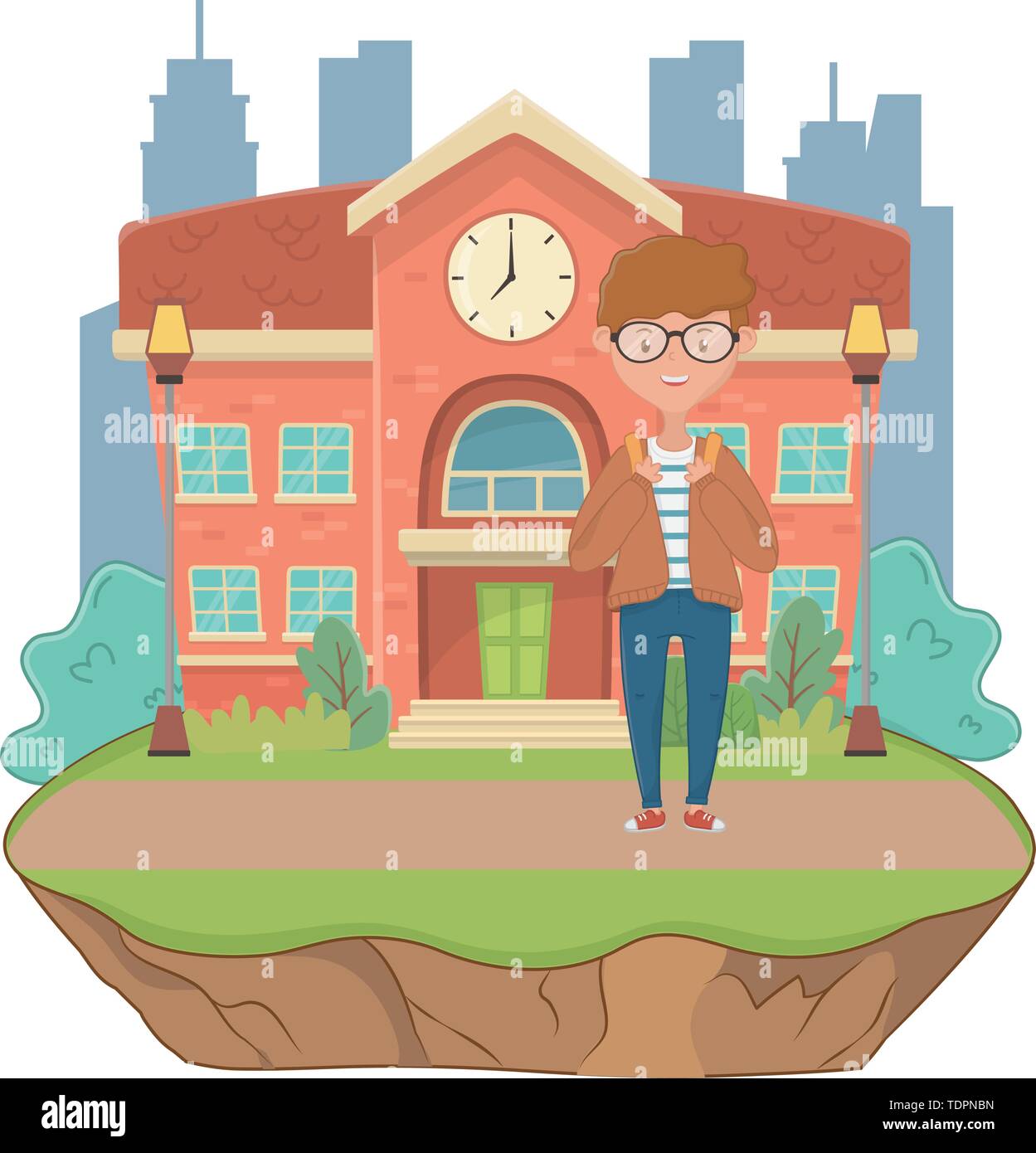 Boy cartoon design, School education learning knowledge study and class ...