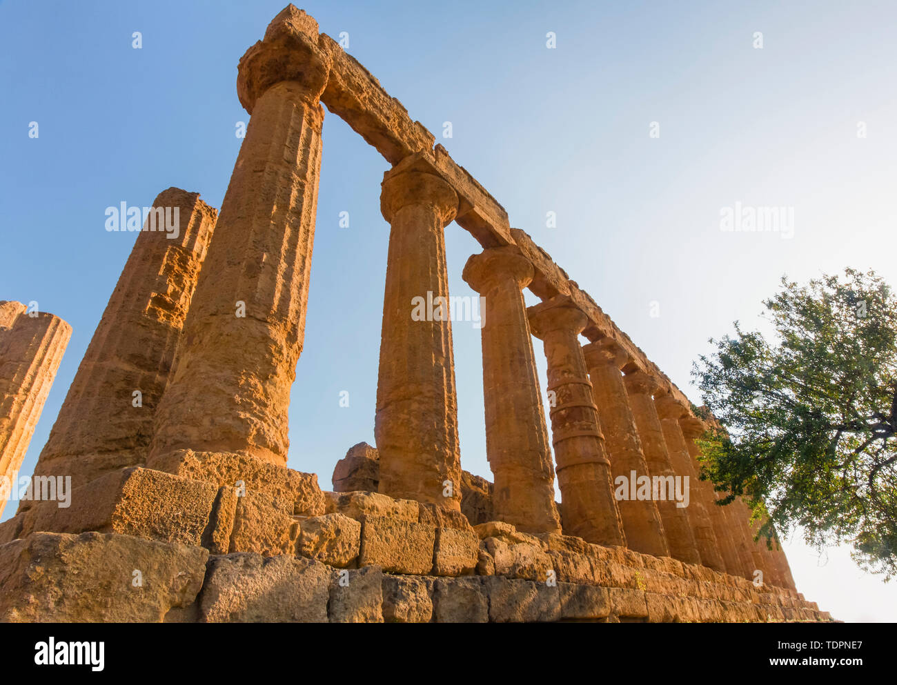 Ruins at the Temple of Juno; Sicily, Italy Stock Photo