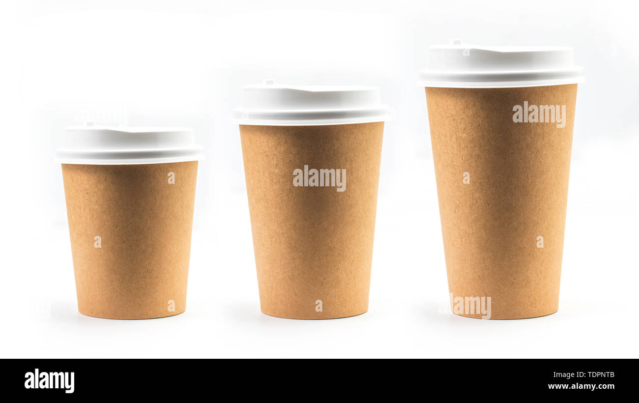Takeaway paper cups Stock Photo