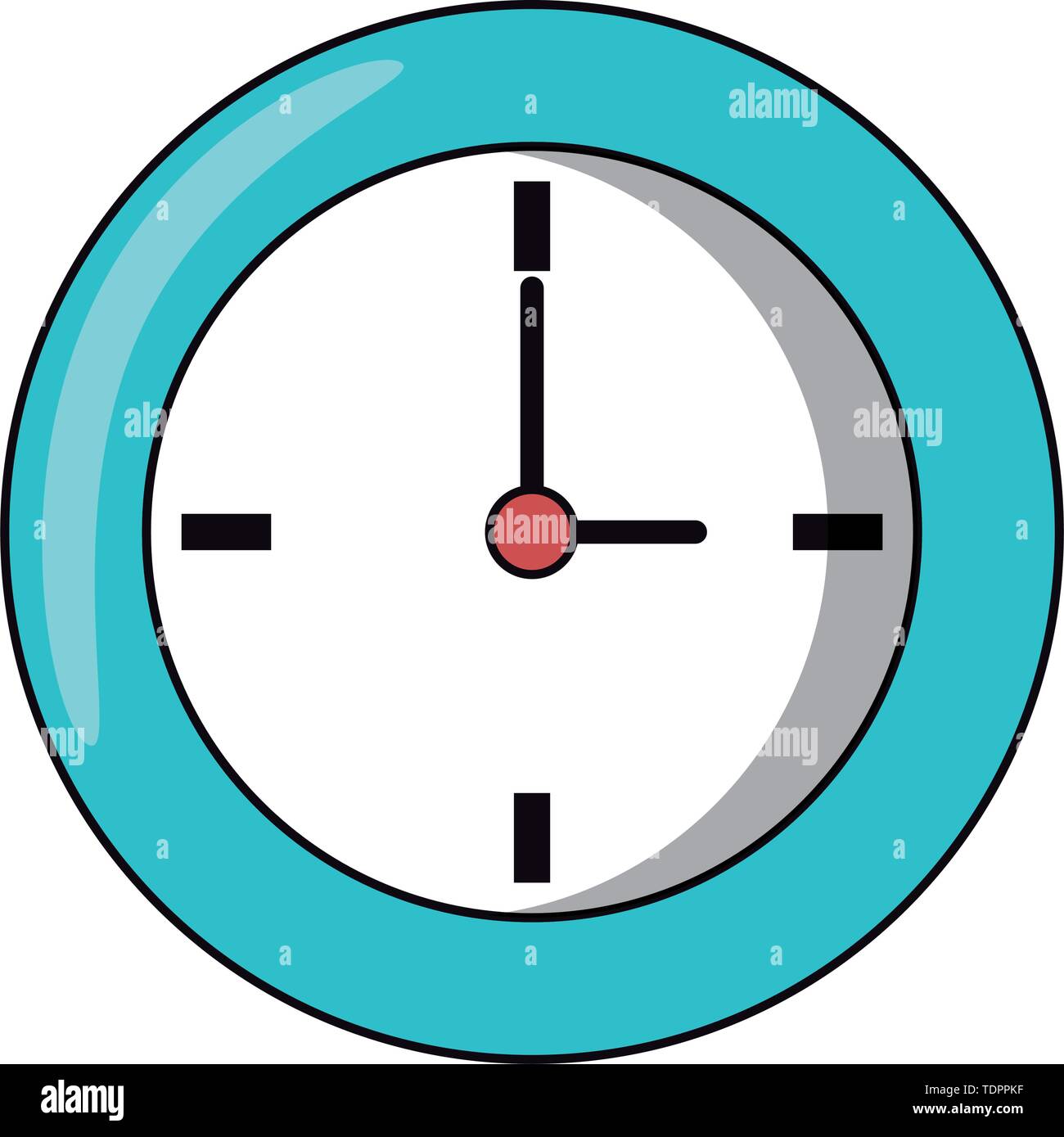 Clock round frame time symbol isolated Stock Vector Image & Art Alamy