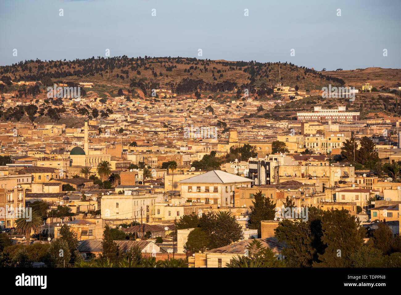 View of the city of Asmara; Asmara, Central Region, Eritrea Stock Photo