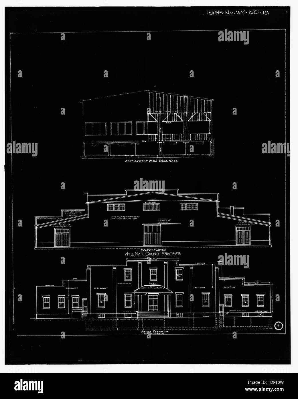 Photographic reproduction of original construction drawing, ca. 1930