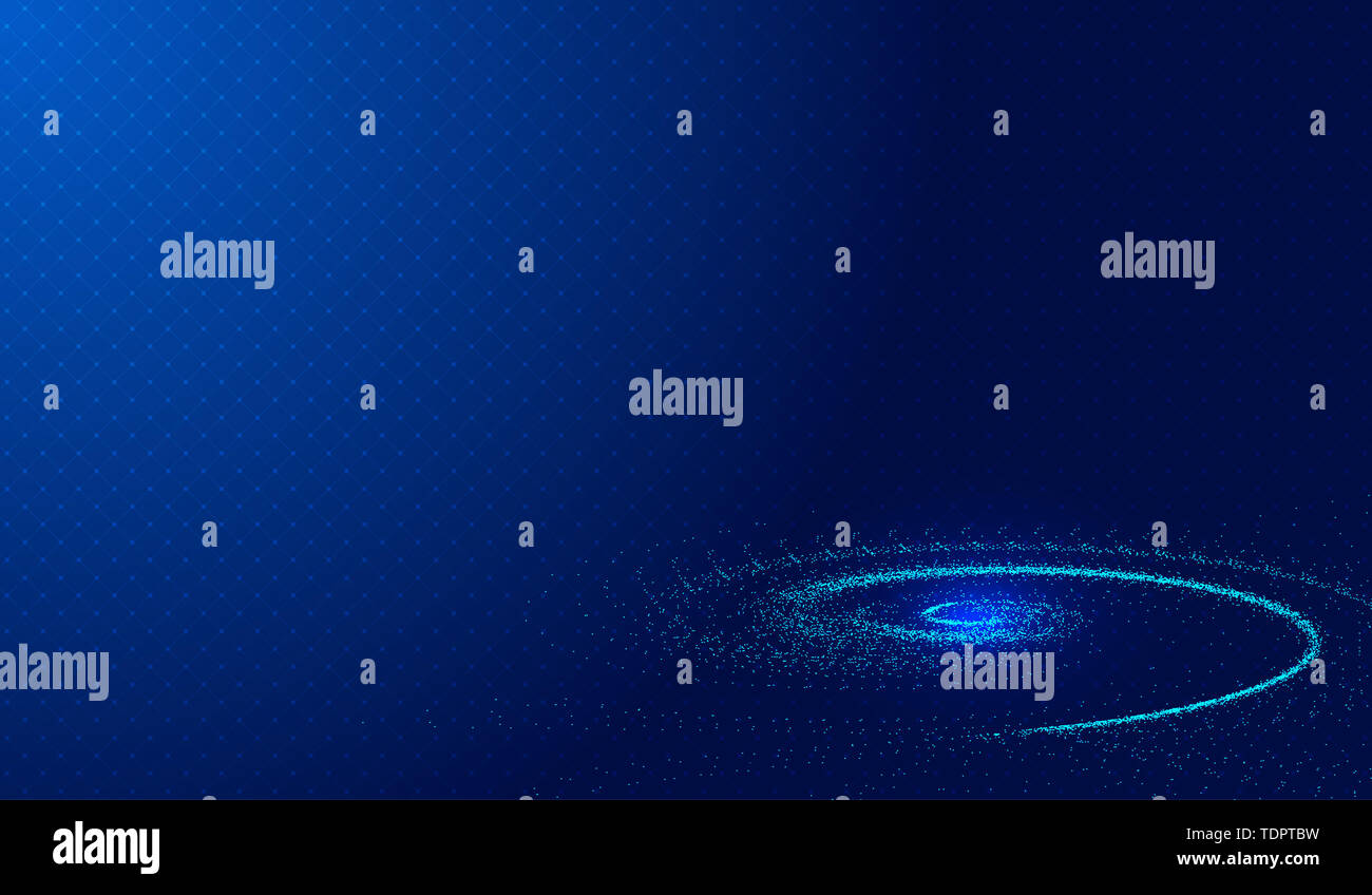 Dark blue cosmic vortex, particle construction network technology big ...