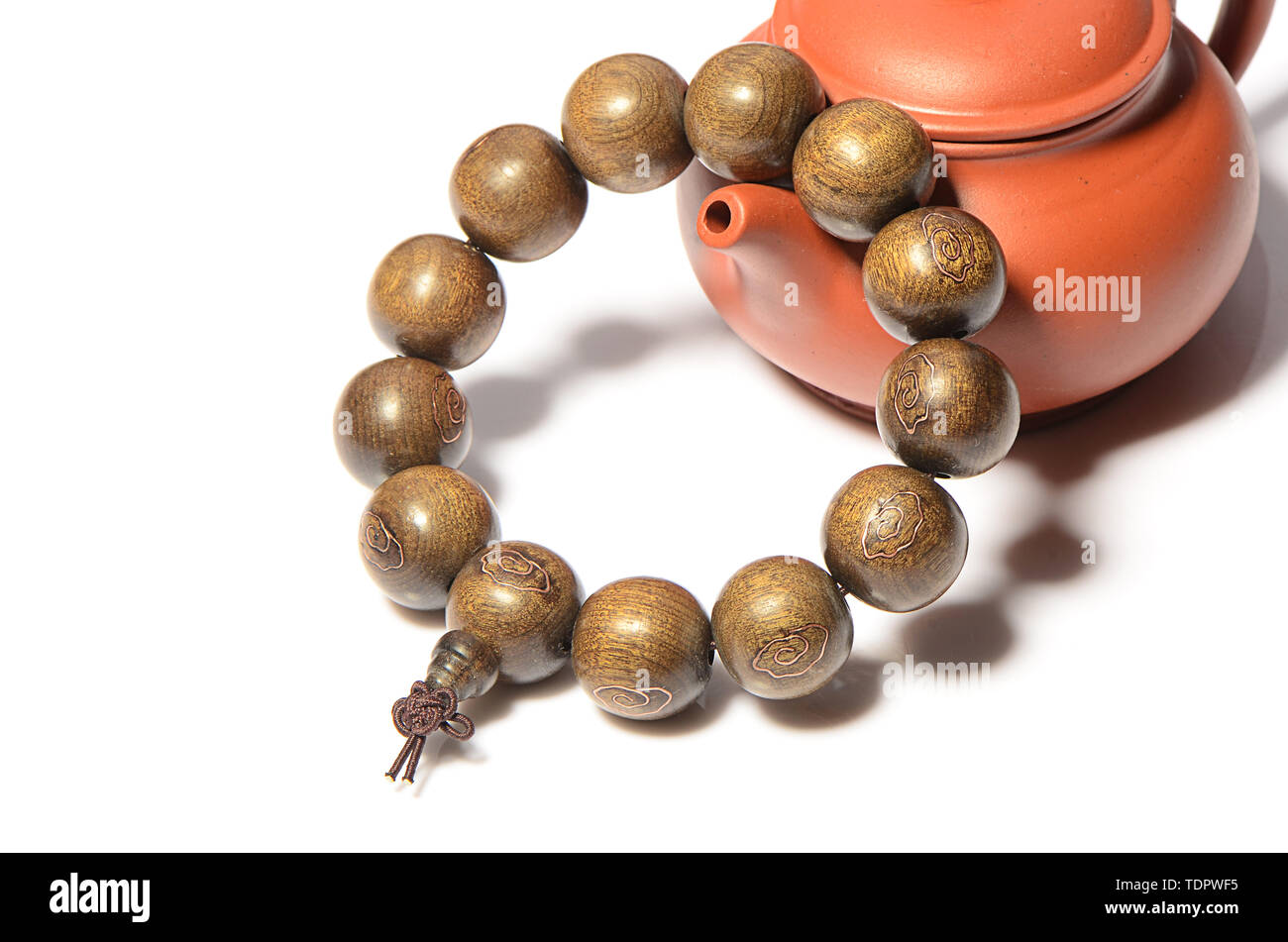 Gold silk Namu Buddha bead bracelet Stock Photo Alamy