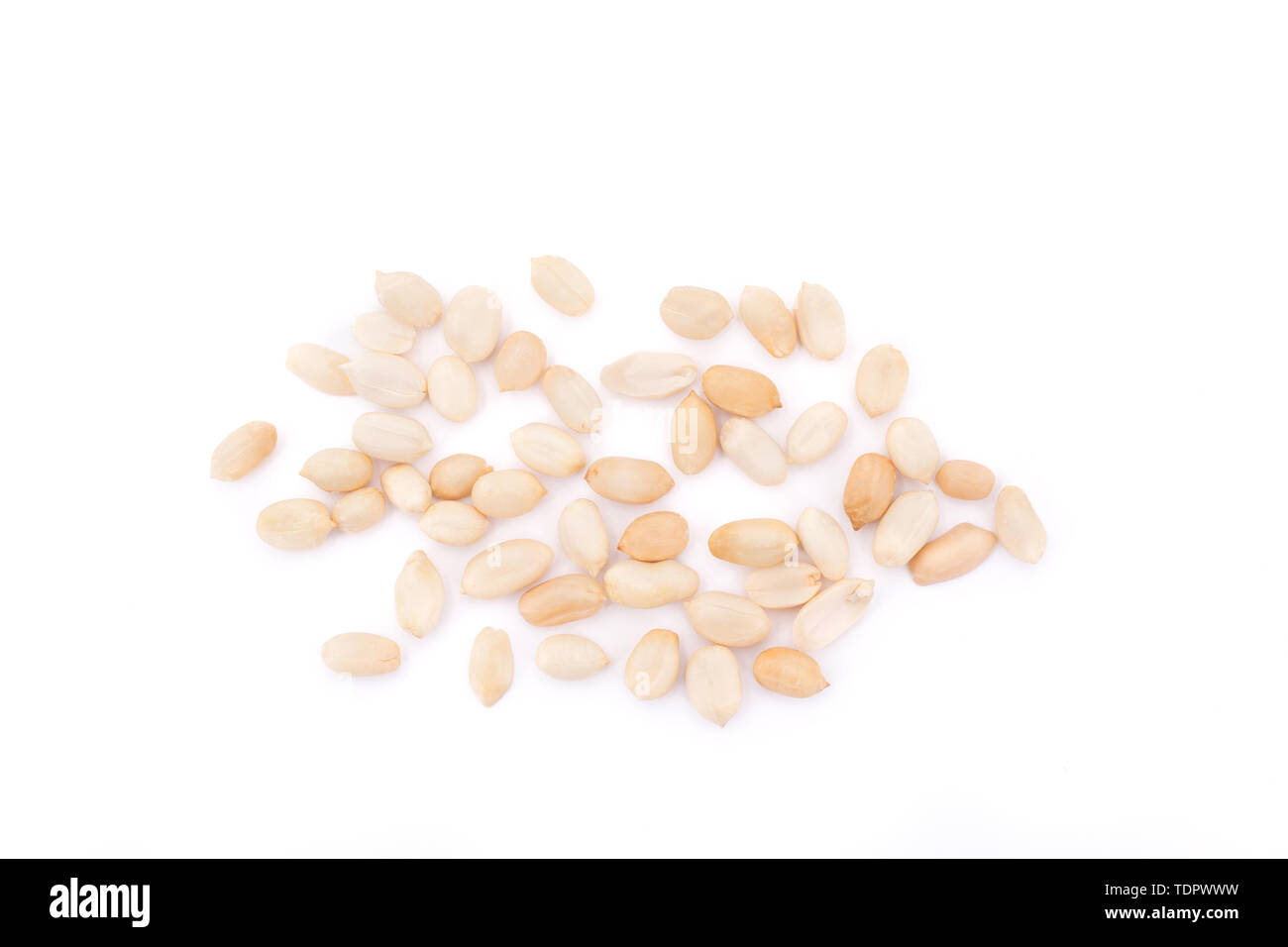 Peanuts on white background Stock Photo - Alamy