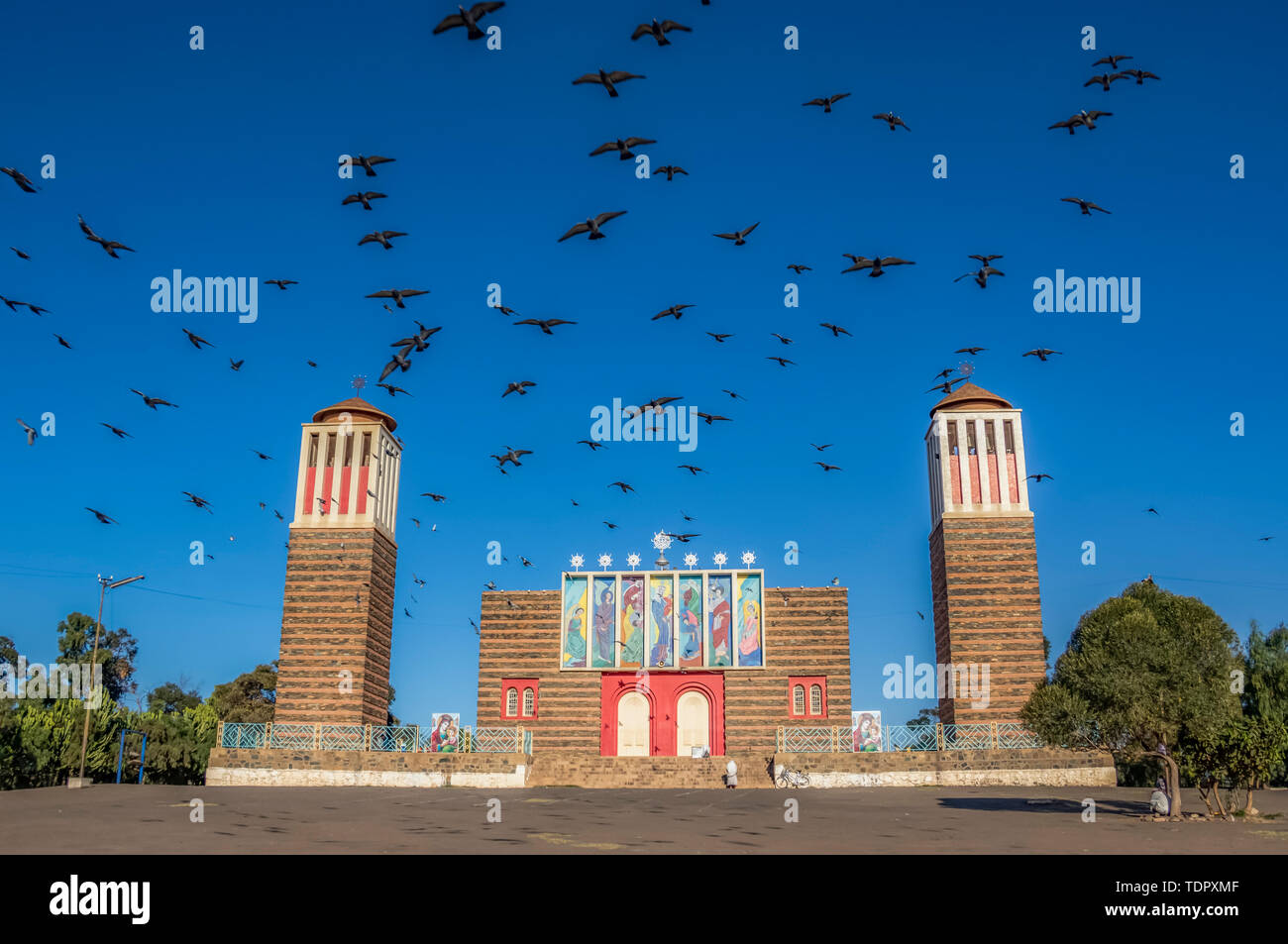 Enda Mariam Cathedral; Asmara, Central Region, Eritrea Stock Photo