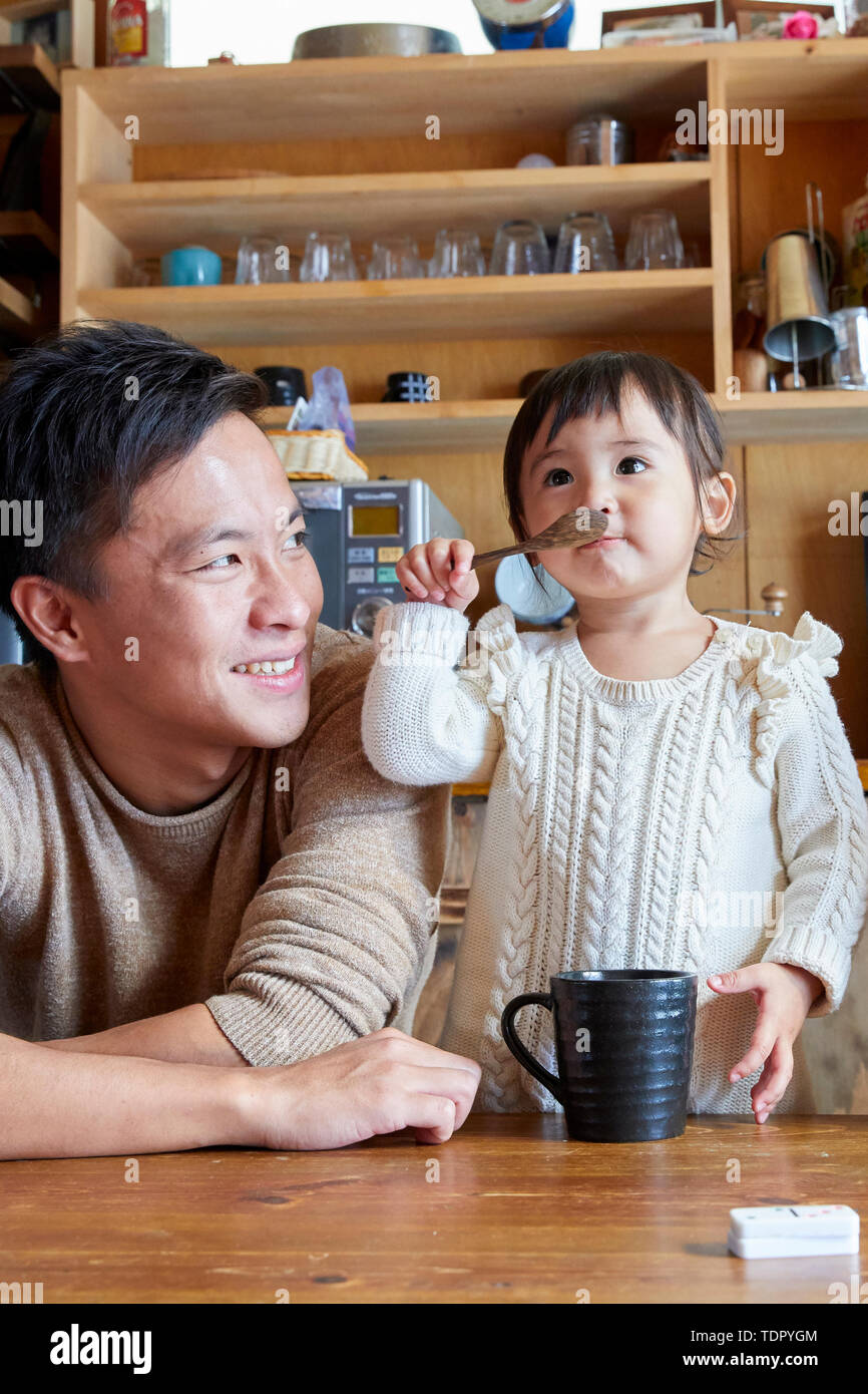 Japanese dad daughter hires stock photography and images Alamy