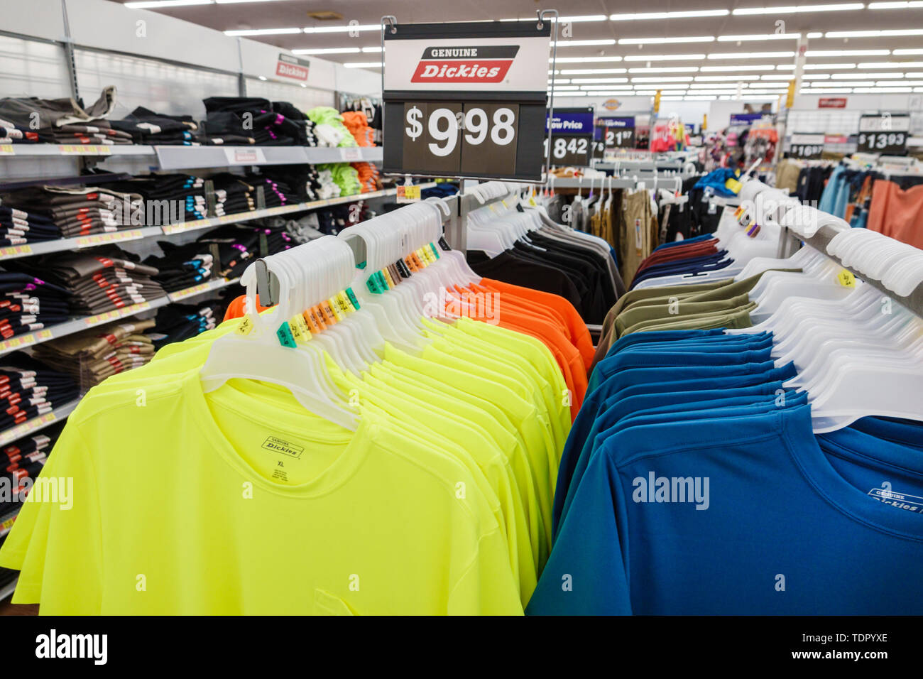 Lakeland Florida,Walmart,inside interior,shopping shopper shoppers shop shops market markets marketplace buying selling,retail store stores business b Stock Photo