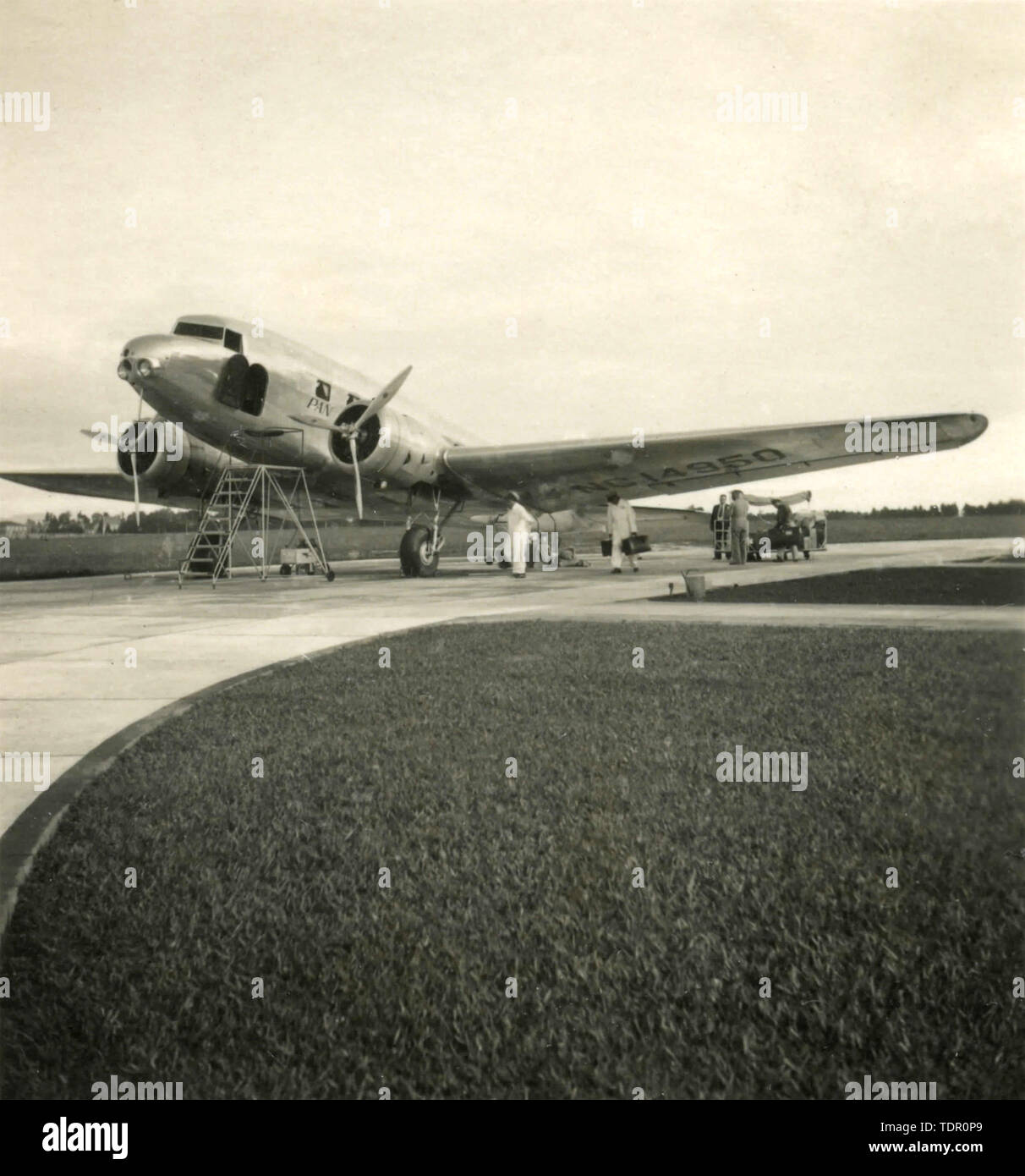 Pan Am Clipper Douglas DC-2 Mexicana de Aviacion, Mexico City 1935 Stock Photo