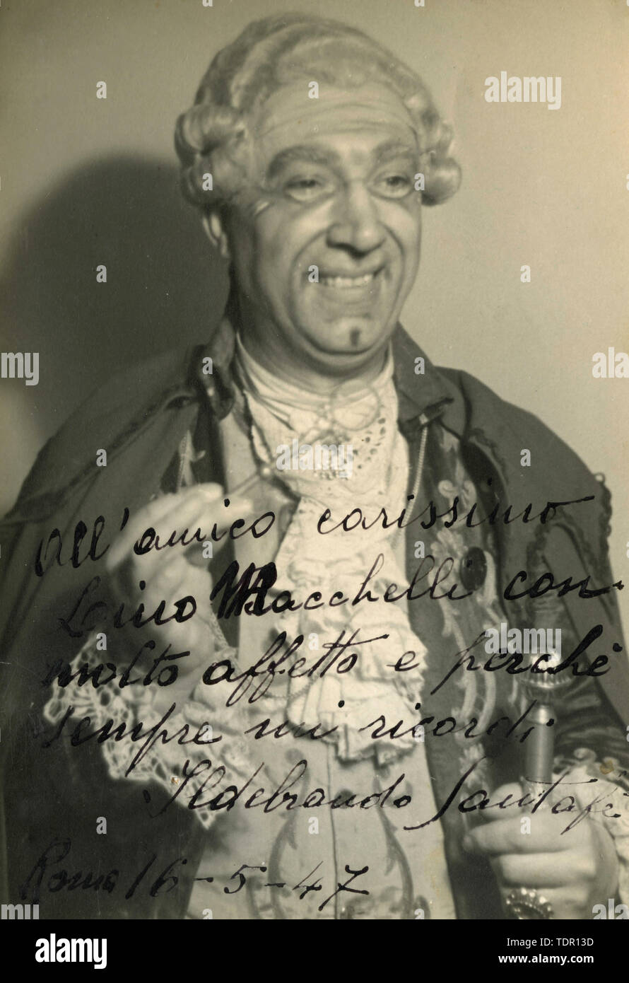 Italian baritone and actor Ildebrando Santafè, 1947 Stock Photo Alamy