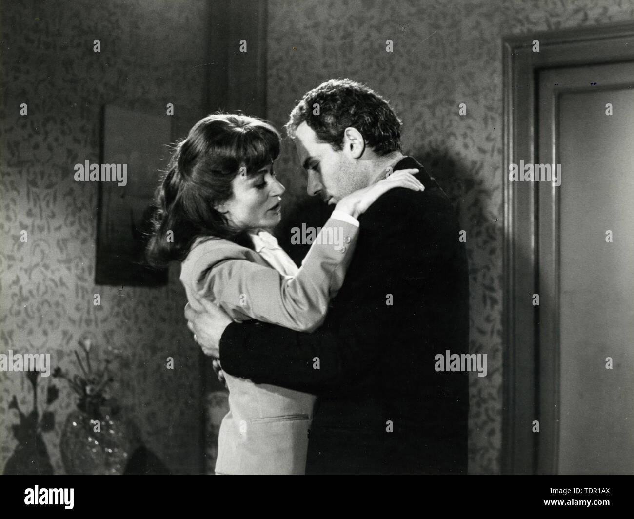 Anouk Aimée and Gian Maria Volontè in the movie Il Terrorista, Italy 1963 Stock Photo