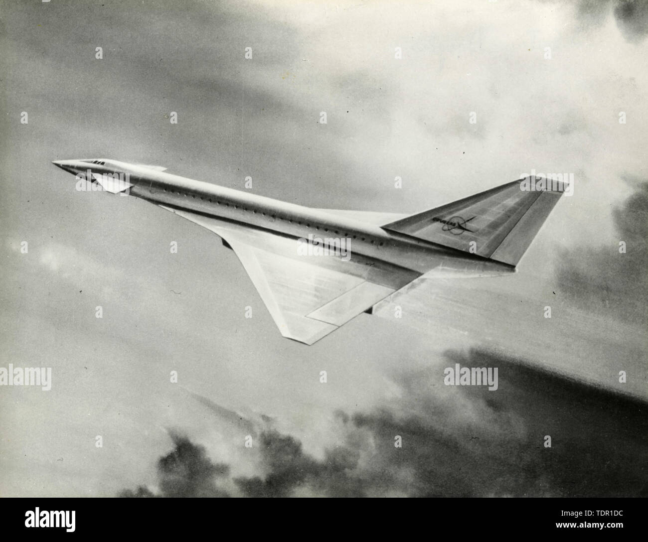 Supersonic Transport (SST) Douglas aircraft, artistic rendering, 1960s Stock Photo