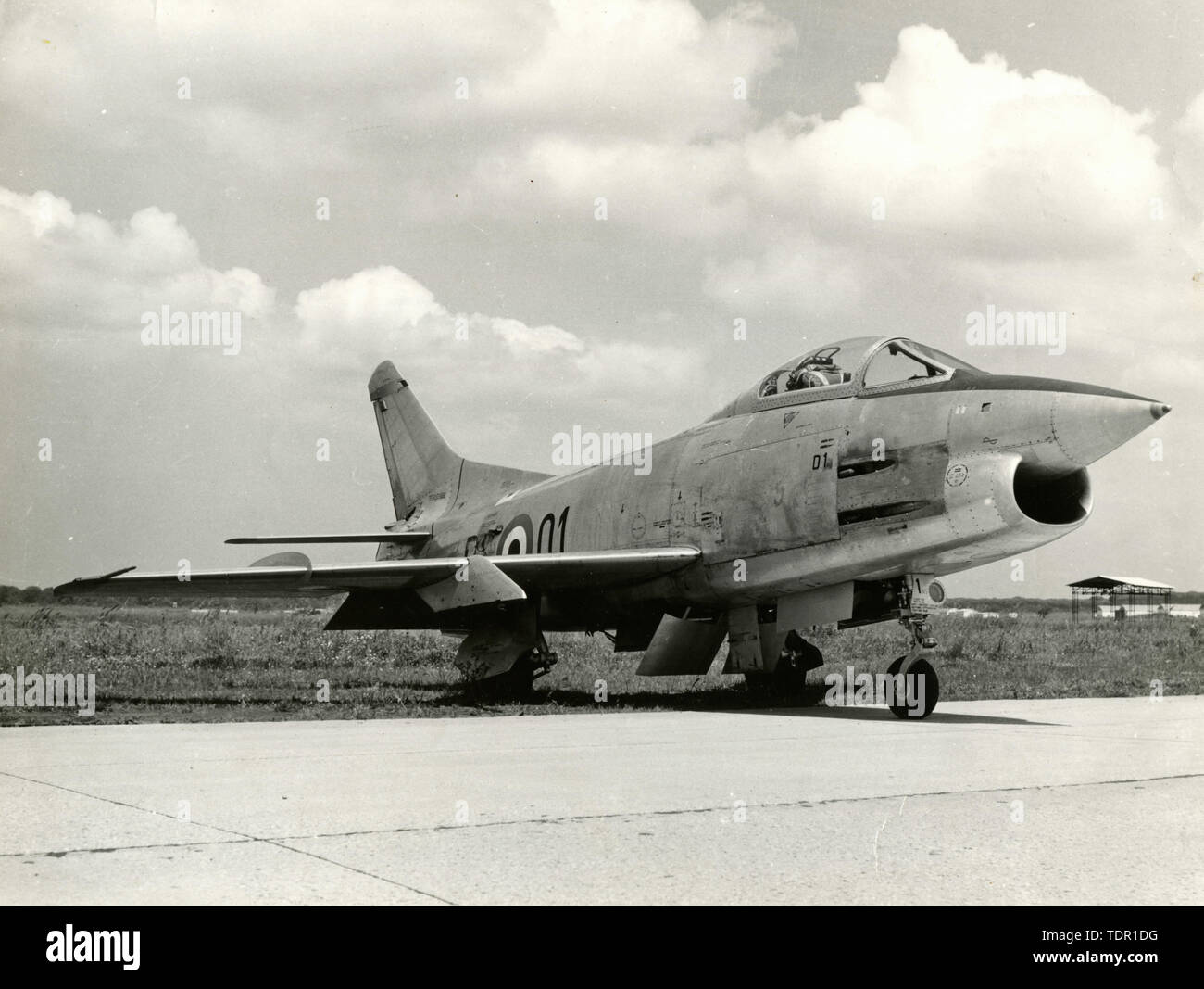 Italian fighter plane FIAT G91, 1968 Stock Photo