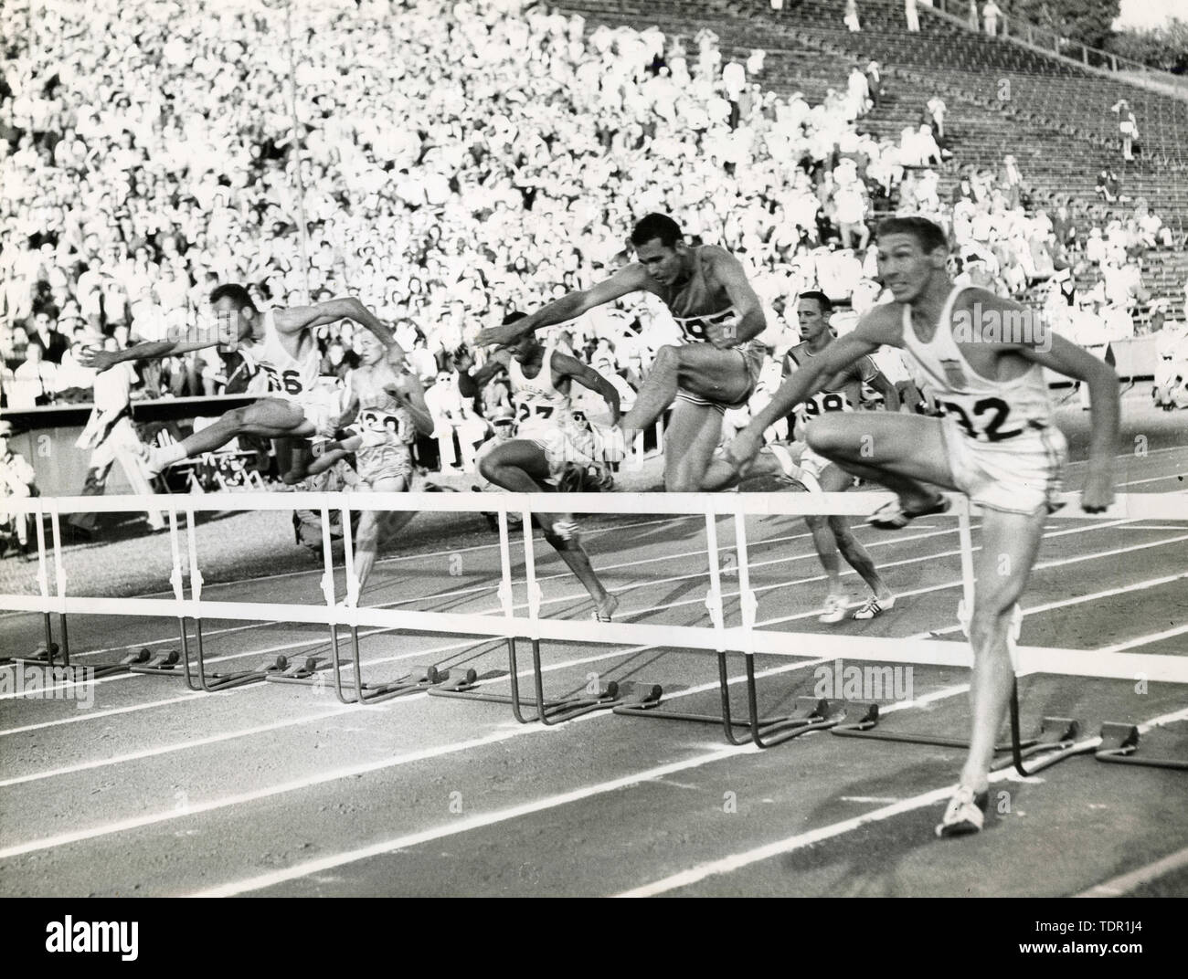 Glenn Davis wins the 400m show jumping race, Olympics 1972, Munich, Germany Stock Photo