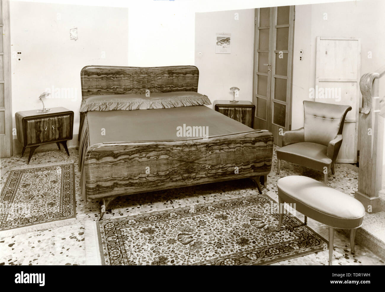Bedroom Italy 1950s Stock Photo 249442077 Alamy