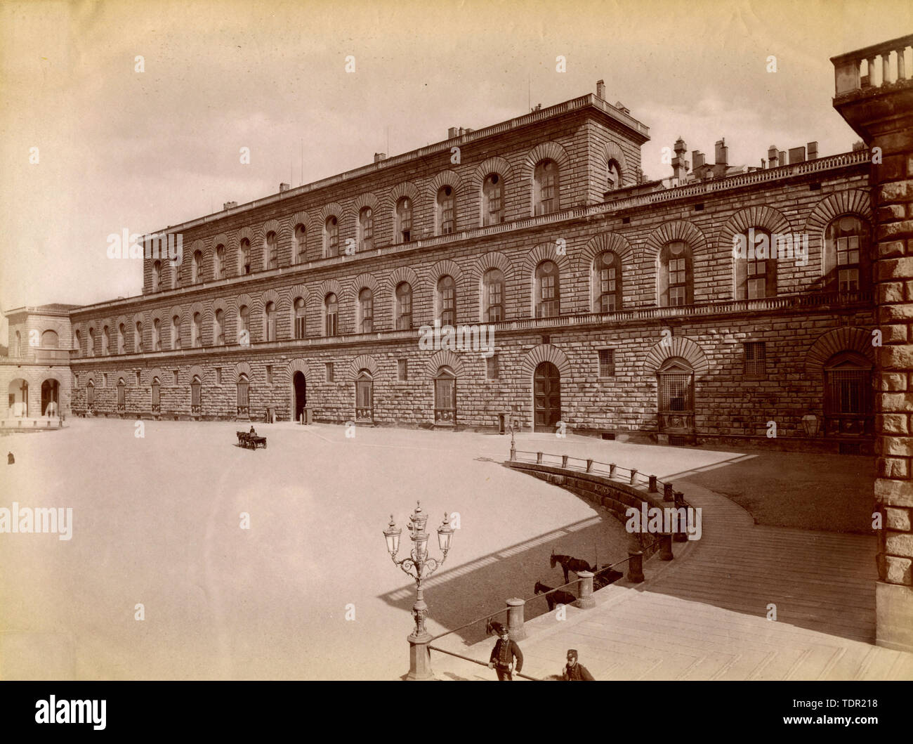 View of Pitti Palace, Florence, Italy 1880s Stock Photo