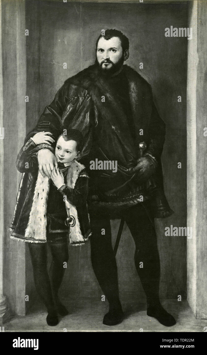 Portrait of Count Giuseppe Porto and His Son, painting by Veronese, 1930s  Stock Photo - Alamy