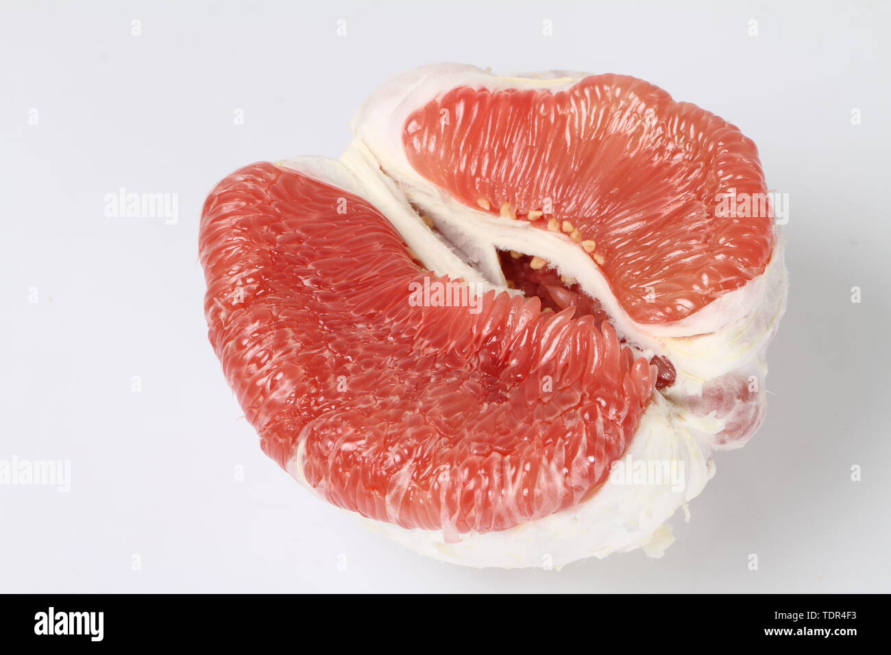 Close-up of red pomelo pulp Stock Photo