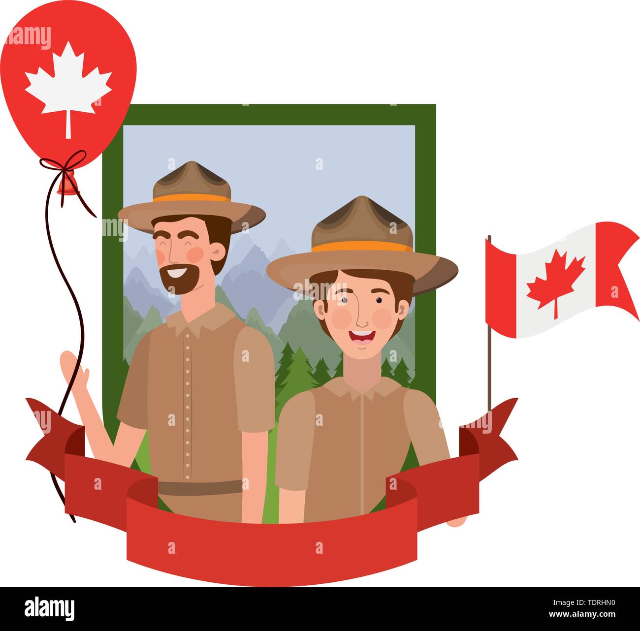 Forest ranger boy and man cartoon design Stock Vector Image & Art - Alamy