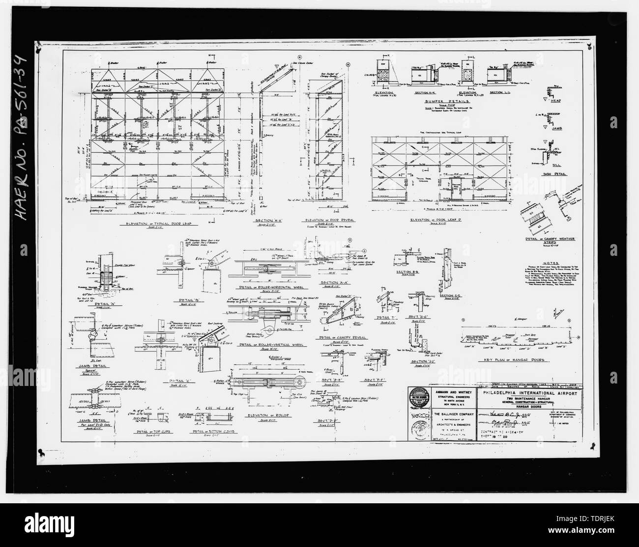 Photographic copy of Hangar Doors (Ammann and Whitney and The Ballinger