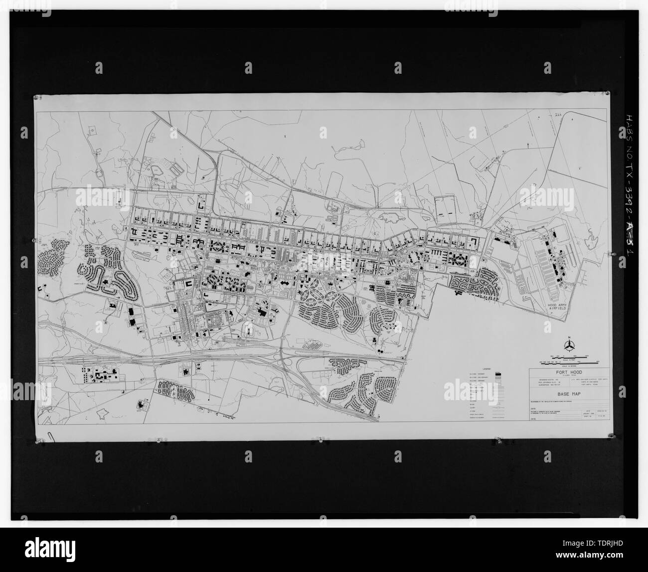 Photographic copy of U S Army - Photographic Copy Of Us Army Corps Of Engineers Fort Worth Texas Drawing Original Located At Fort Hood Texas 1989 Site Plan Of South Fort Hood Fort Hood World War Ii Temporary Buildings Killeen Bell County Tx TDRJHD
